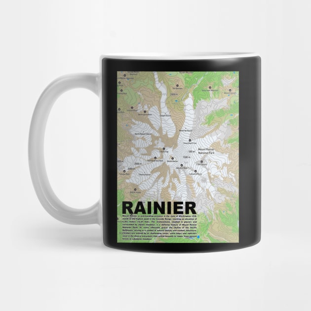 Summit Serenity: Rainier Elevation Map by senaru